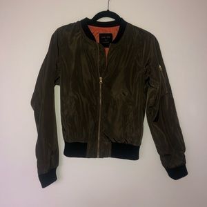 Army Green Bomber Jacket